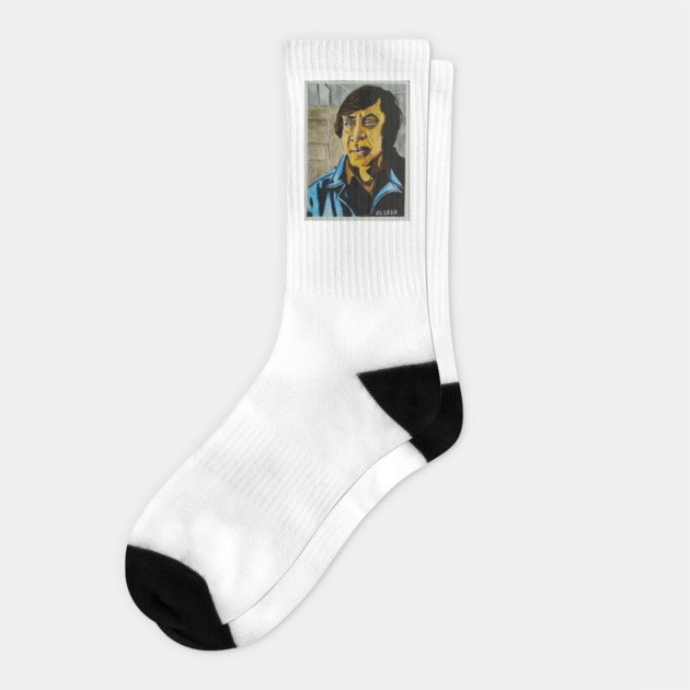 No Country For Old Men - "Call It" Anton Chigurh portrait (original) Socks by StagArtStudios