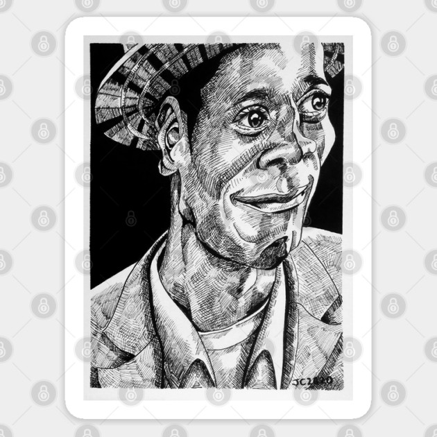 Get Out - "The African American Experience" Andre Logan portrait (original) Sticker by StagArtStudios