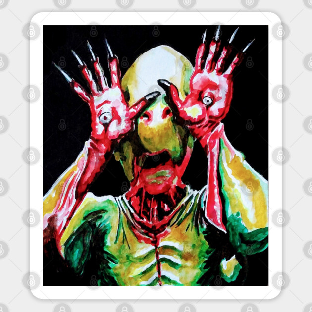 Pan's Labyrinth "The Pale Man" portrait (original) Sticker by StagArtStudios