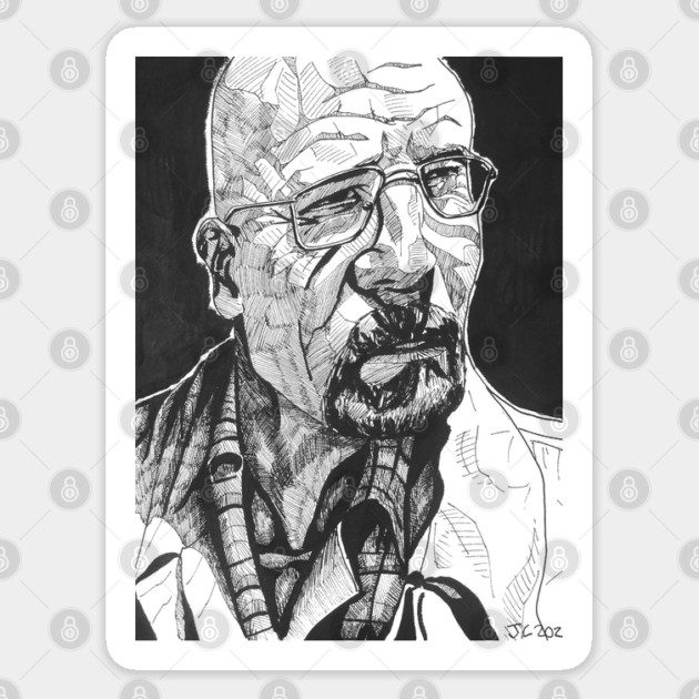 Breaking Bad "Ozymandias" Walter White portrait (original) Sticker by StagArtStudios