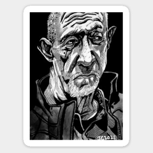 Mike Ehrmantraut "No Half Measures" portrait (original) Sticker