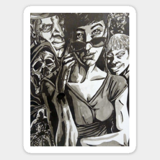 Lucifer "Crowded" Jill Presto & The Basanos portrait (original) Sticker