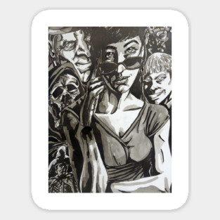 Lucifer "Crowded" Jill Presto & The Basanos portrait (original) Magnet