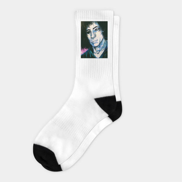 Sandman "What Dreams May Come" Morpheus portrait (original) Socks by StagArtStudios