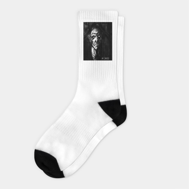 The Dead Man portrait (original) Socks by StagArtStudios