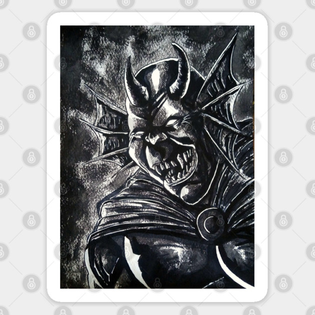 Etrigan "Gone Gone The Form O' Man" portrait (original) Sticker by StagArtStudios