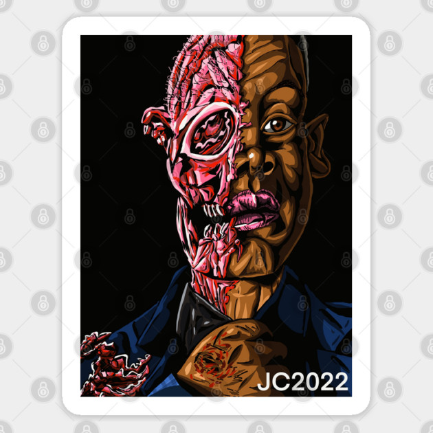 Breaking Bad “Face Off” Gustavo Fring portrait (original) Sticker by StagArtStudios