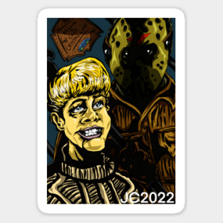 Friday The 13th “Mother Knows Best” Pamela & Jason portrait (original) Sticker