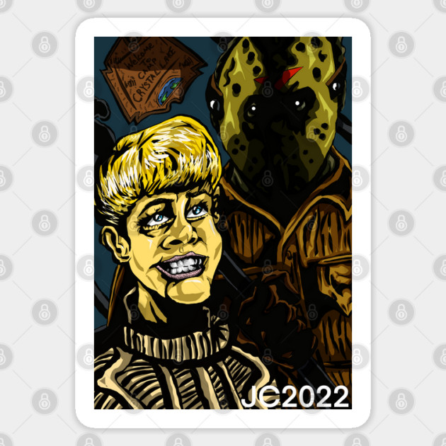 Friday The 13th “Mother Knows Best” Pamela & Jason portrait (original) Sticker by StagArtStudios