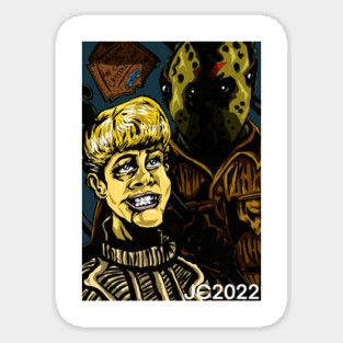 Friday The 13th “Mother Knows Best” Pamela & Jason portrait (original) Magnet