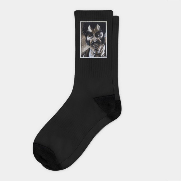 Blacula "Barbarity" portrait (original) Socks by StagArtStudios