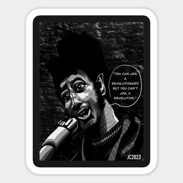 Fred Hampton “Can’t Jail A Revolution” portrait (digital) Magnet by StagArtStudios