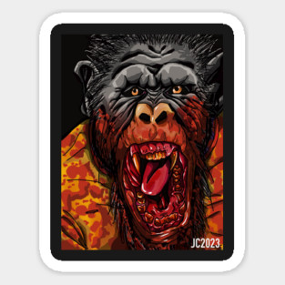 Nope “No Monkey Business” Gordy The Chimpanzee portrait (digital) Magnet