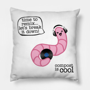 compost worm (dj) Pillow