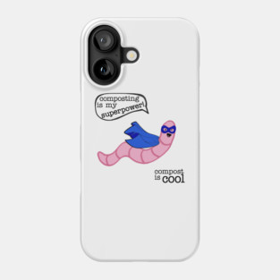 compost worm (superhero) Phone Case