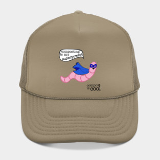 compost worm (superhero) Hat