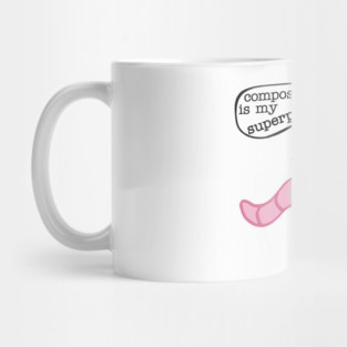 compost worm (superhero) Mug