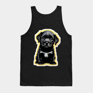 Adorable Little Black Labrador Retriever Puppy Tank Top