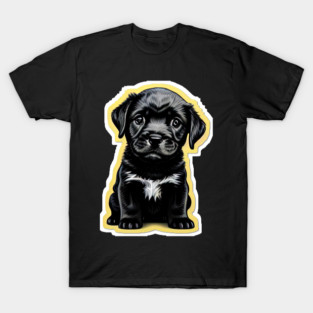 Adorable Little Black Labrador Retriever Puppy T-Shirt