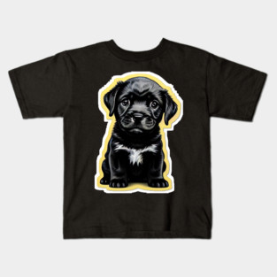 Adorable Little Black Labrador Retriever Puppy Kids T-Shirt
