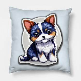 American Biewer Terrier Puppy Pillow