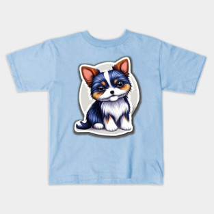 American Biewer Terrier Puppy Kids T-Shirt