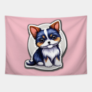 American Biewer Terrier Puppy Tapestry