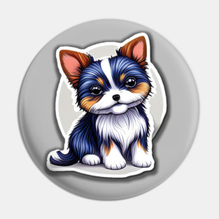 American Biewer Terrier Puppy Pin