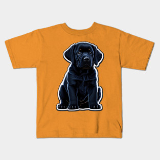 Black Labrador Retriever Puppy Kids T-Shirt