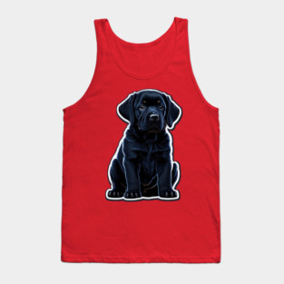 Black Labrador Retriever Puppy Tank Top