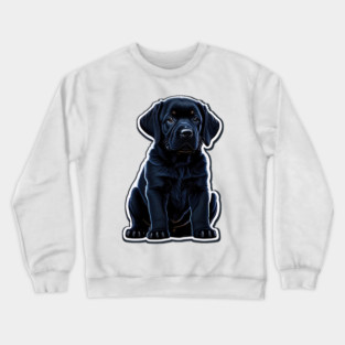 Black Labrador Retriever Puppy Crewneck Sweatshirt