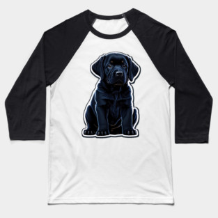 Black Labrador Retriever Puppy Baseball T-Shirt