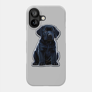 Black Labrador Retriever Puppy Phone Case