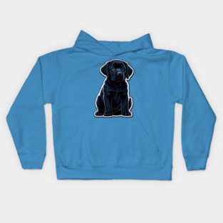 Black Labrador Retriever Puppy Kids Hoodie