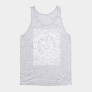 Aztec Calendar - white design Tank Top