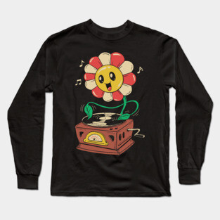 Vinyl Flower Long Sleeve T-Shirt