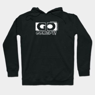 Go Comedy White Logo Hoodie