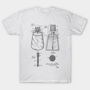 Nail Polish Applicator Vintage Patent Hand Drawing T-Shirt