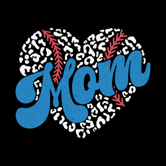 Baseball Mom Heart Shape by The WYLD Tribe