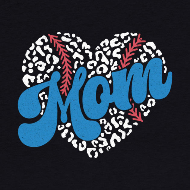 Baseball Mom Heart Shape by The WYLD Tribe