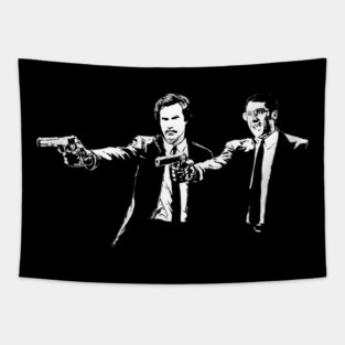 Anchorman Ron Burgandy And Brick Tamland Pulp Fiction Tapestry
