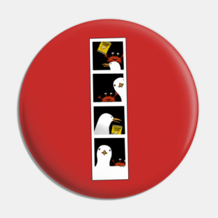 Seagull & Crab photo booth Pin