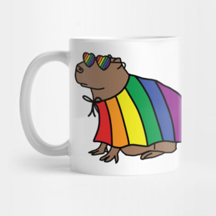 Cool Capybara in Pride Cape Mug