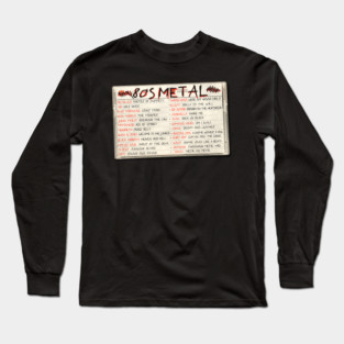 80 Heavy Metal Cassette Tape Long Sleeve T-Shirt