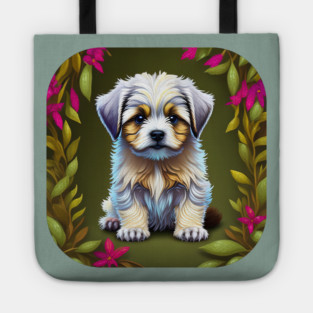 Havanese Puppy with White and Light Brown Markings Tote