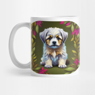 Havanese Puppy with White and Light Brown Markings Mug