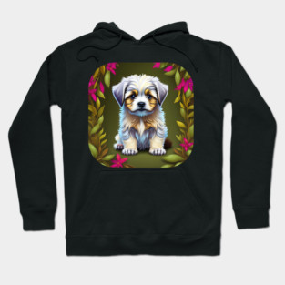 Havanese Puppy with White and Light Brown Markings Hoodie