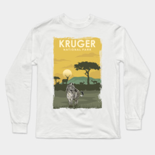 Kruger National Park Travel Poster South Africa Long Sleeve T-Shirt