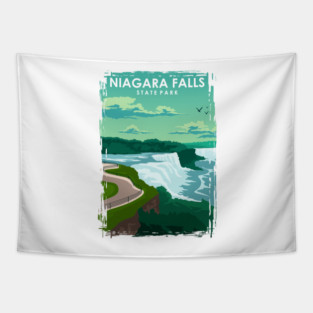Niagara Falls State Park Travel Poster Tapestry