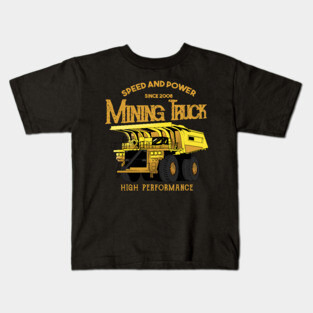 Mining Truck Speed Kids T-Shirt